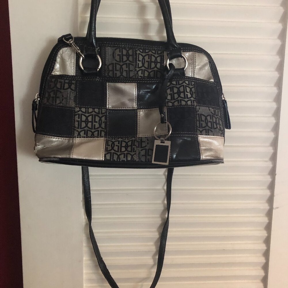 Giani Bernini Black And Silver Patchwork Purse - image 1